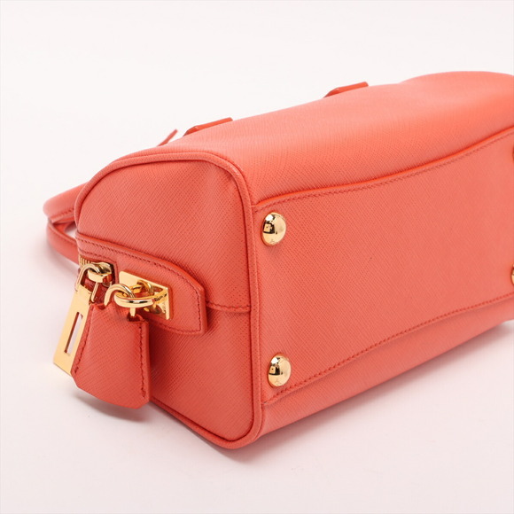 Prada Lux Saffiano Handbag Leather Orange - Picture 4 of 8